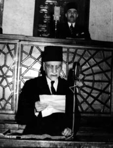 الرئيس الأتاسي في مجلس النواب سنة 1949.