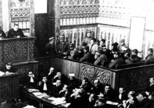 قاعة مجلس النواب خلال جلسات محاكمة قتلة الشهبندر.