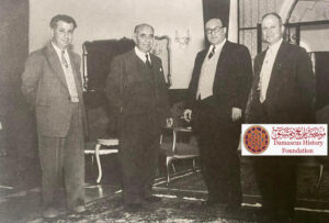 قادة الحزب الوطني (من اليمين): سهيل الخوري، صبري العسلي، فائز الخوري، ظافر القاسمي.