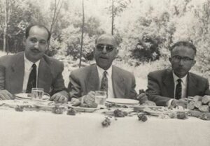 من اليمين: ناظم القدسي ورشدي الكيخيا وعلي بوظو.