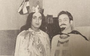 مع نصر الدين البحرة في مسرحية أبطال بلدنا سنة 1960.