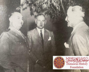 عادل العظمة مع حسني الزعيم سنة 1949.