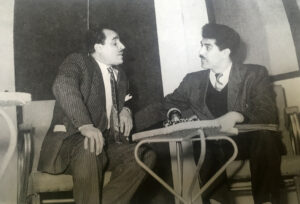 حالد تاجا مع عبد اللطيف فتحي في سبعينيات القرن العشرين.